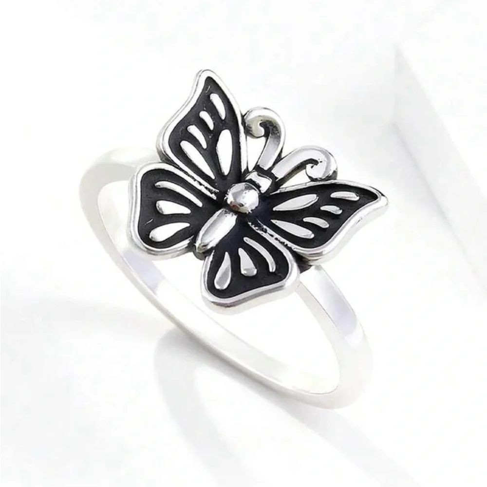 New Elegant Sterling Silver Butterfly Ring Size #9